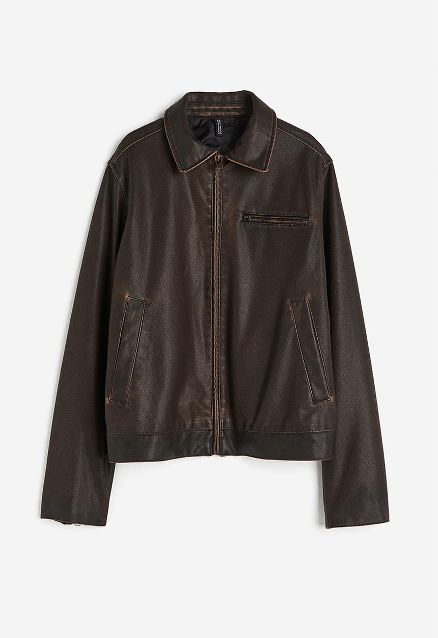 H&M - Coated jacket - dark brown