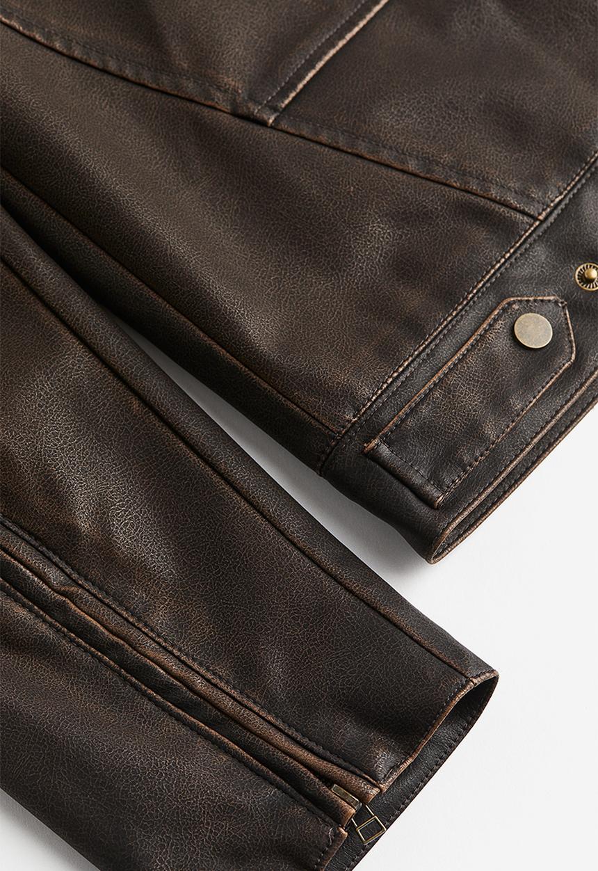 H&M - Coated jacket - dark brown