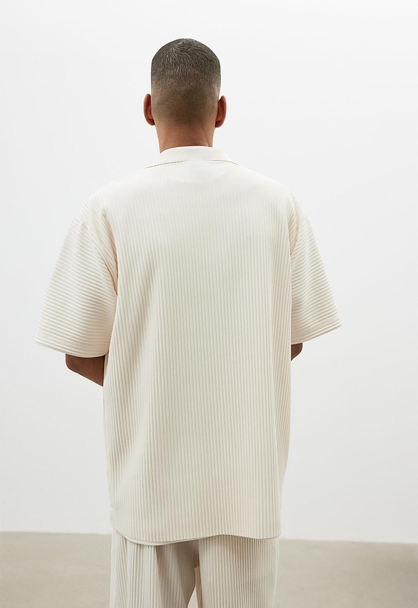 H&M - Loose fit pleated shirt - beige