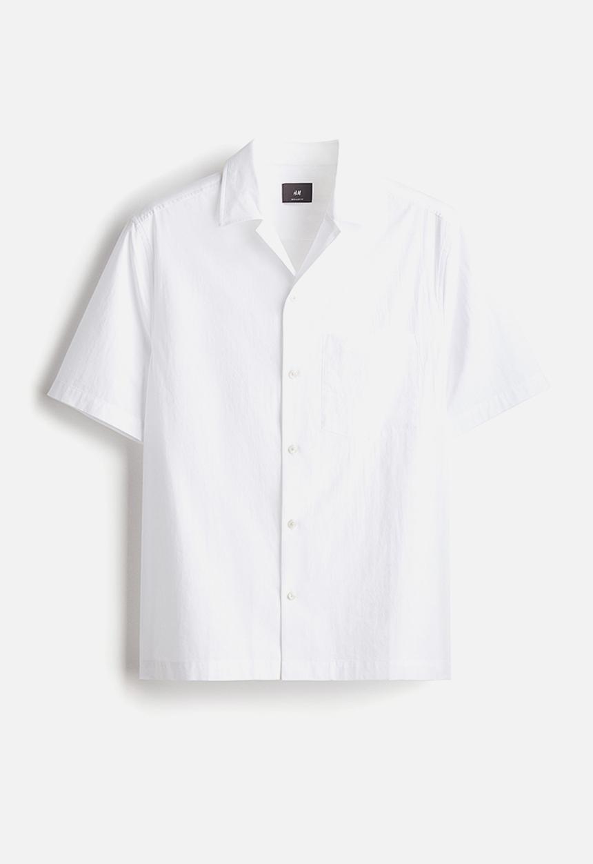 H&M - Regular fit resort shirt - white
