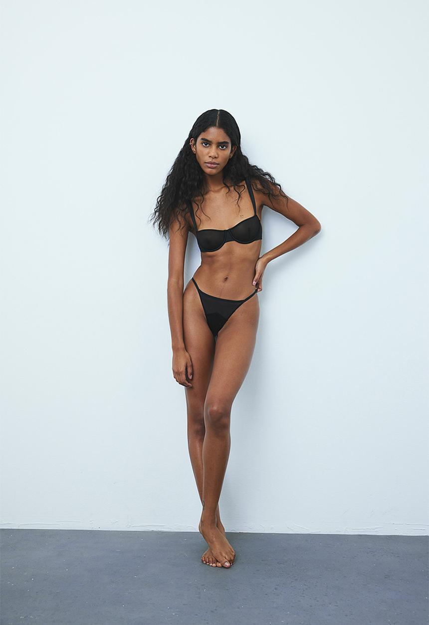 H&M - 2-Pack tanga thong briefs - black