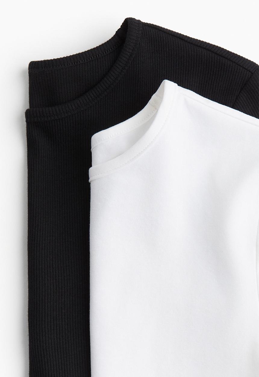 2-Pack T-shirts - white & black - 1212805001
