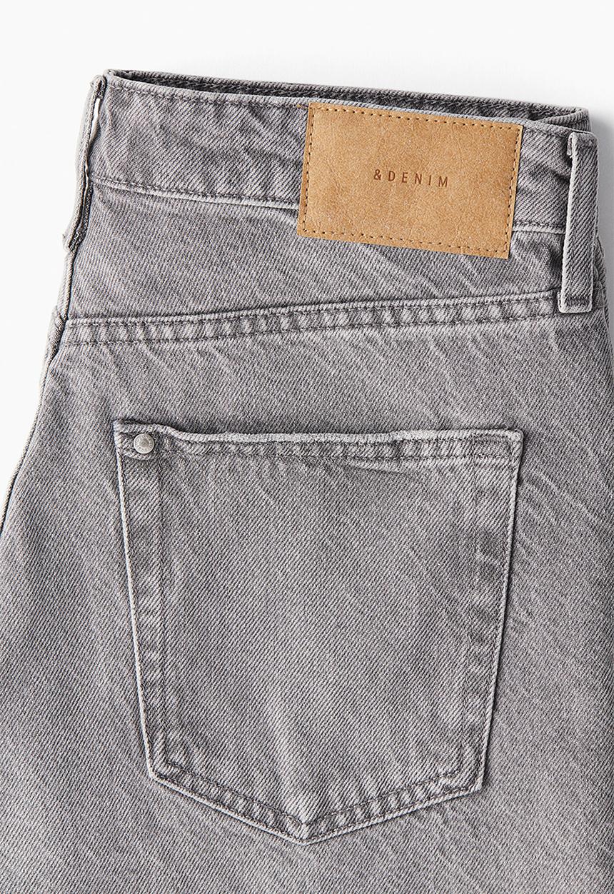 H&M - Baggy low denim shorts - grey