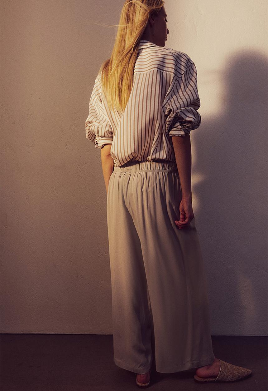 H&M - Cropped pull-on trousers - beige