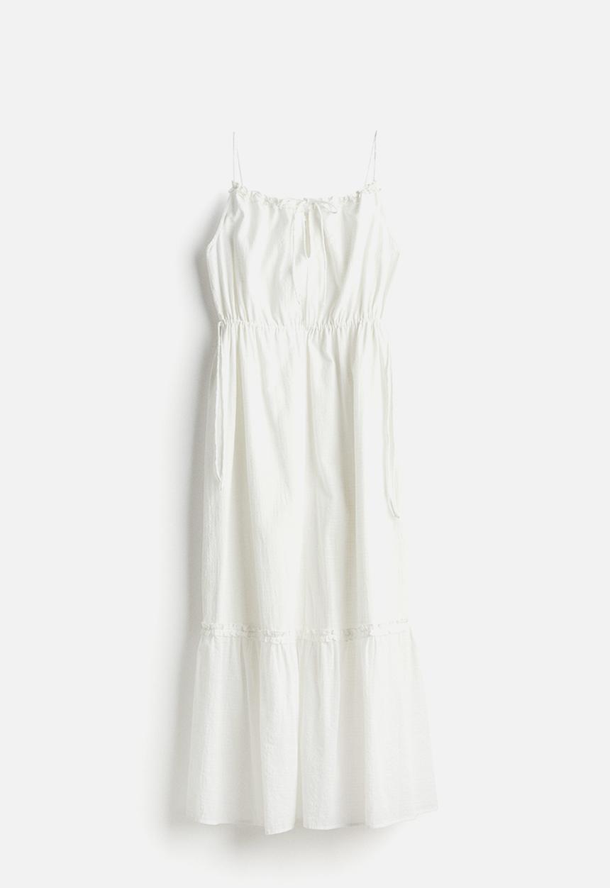 H&M - Drawstring-detail dress - white