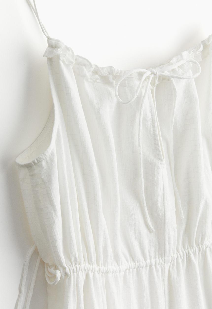 H&M - Drawstring-detail dress - white