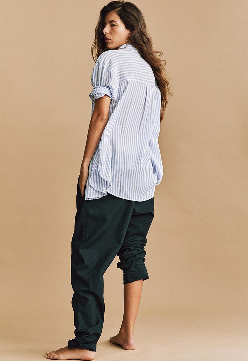 H&M - Cotton shirt - light blue striped