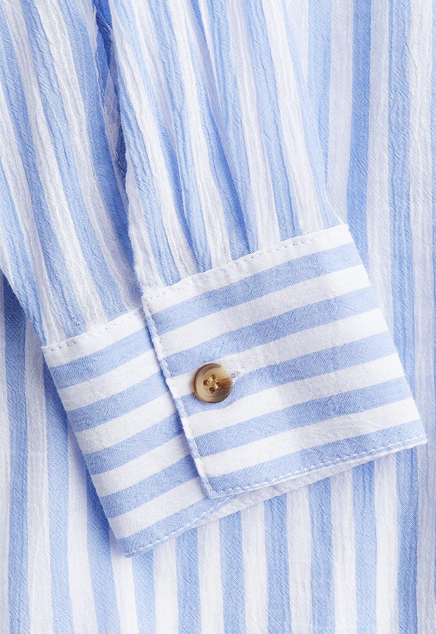 H&M - Cotton shirt - light blue striped