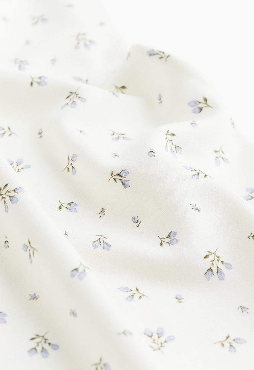 H&M - Off-the-shoulder jersey dress - cream floral