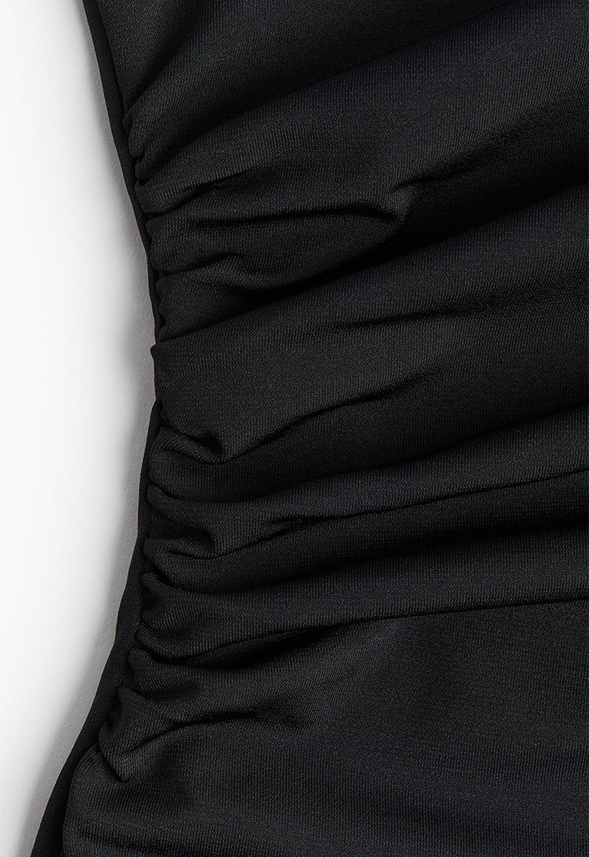 H&M - Gathered midi dress - black