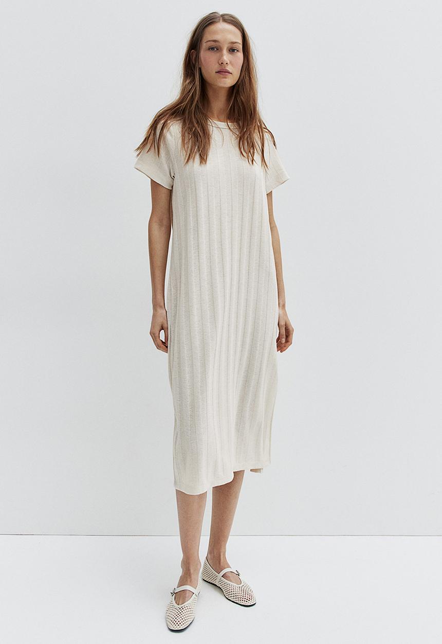 H&M - Ribbed dress - beige
