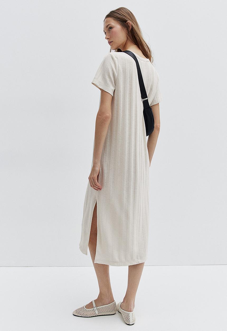 H&M - Ribbed dress - beige