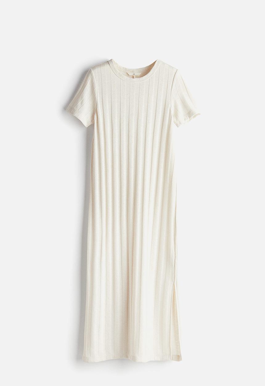 H&M - Ribbed dress - beige