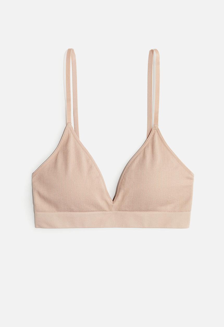 H&M - Seamless padded soft bra - beige