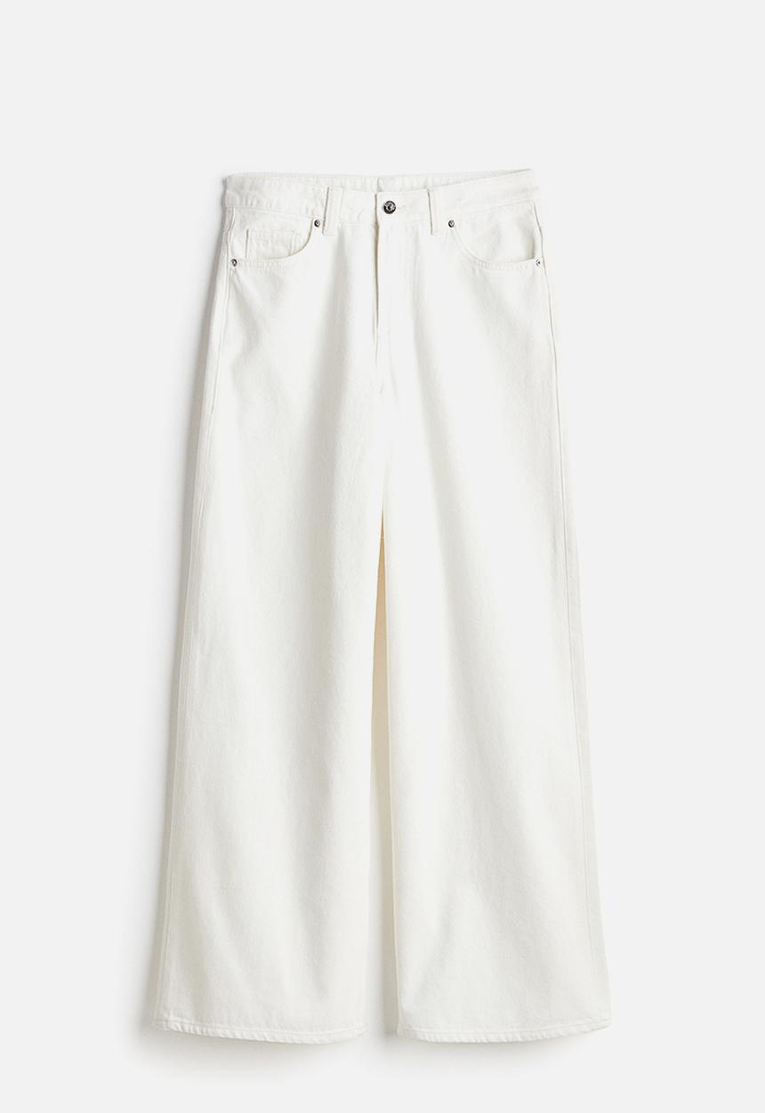 H&M - Baggy regular jeans - cream 