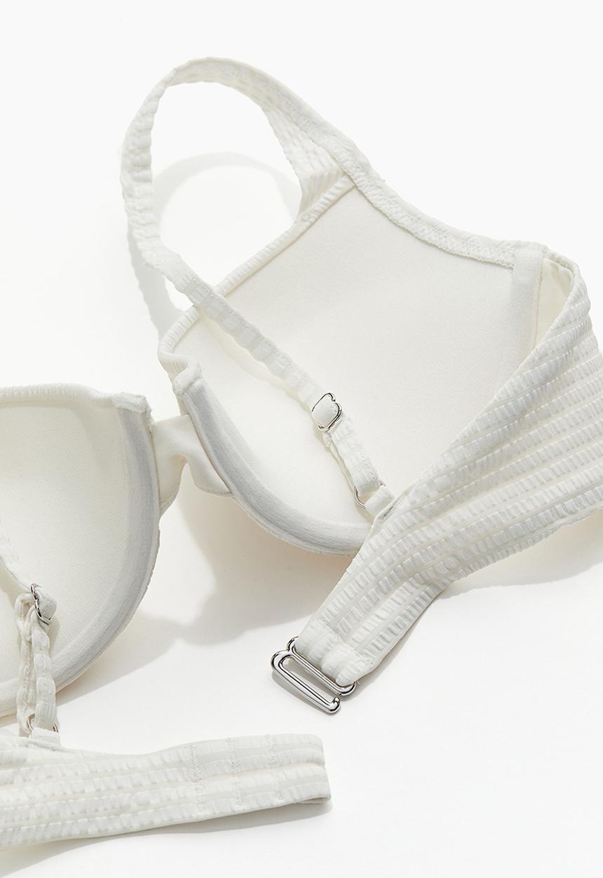 H&M - Push up bikini top - white