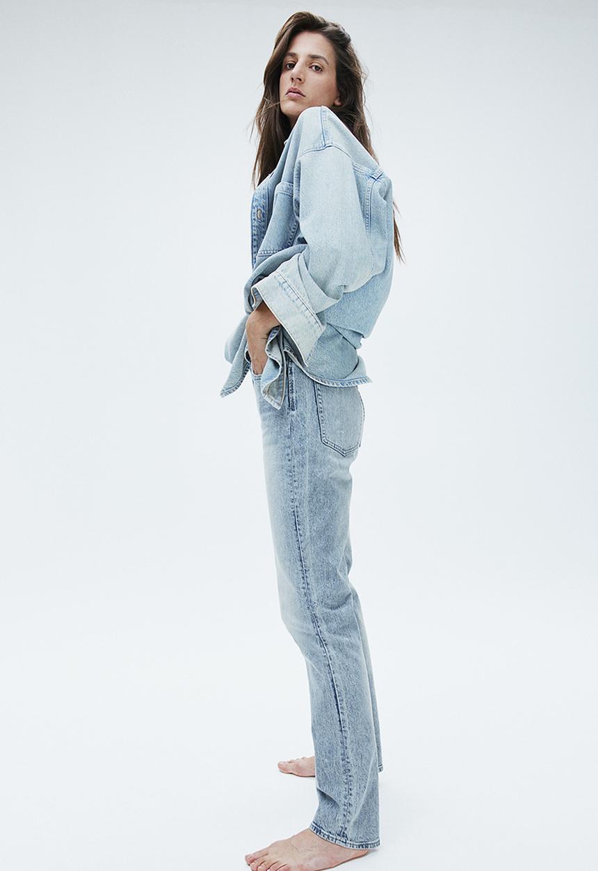 H&M - Slim straight high jeans - blue
