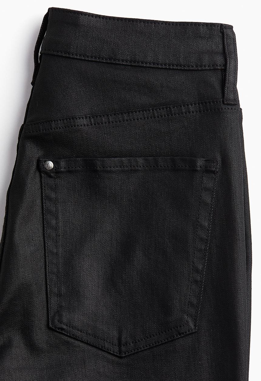 H&M - Slim straight high jeans - black