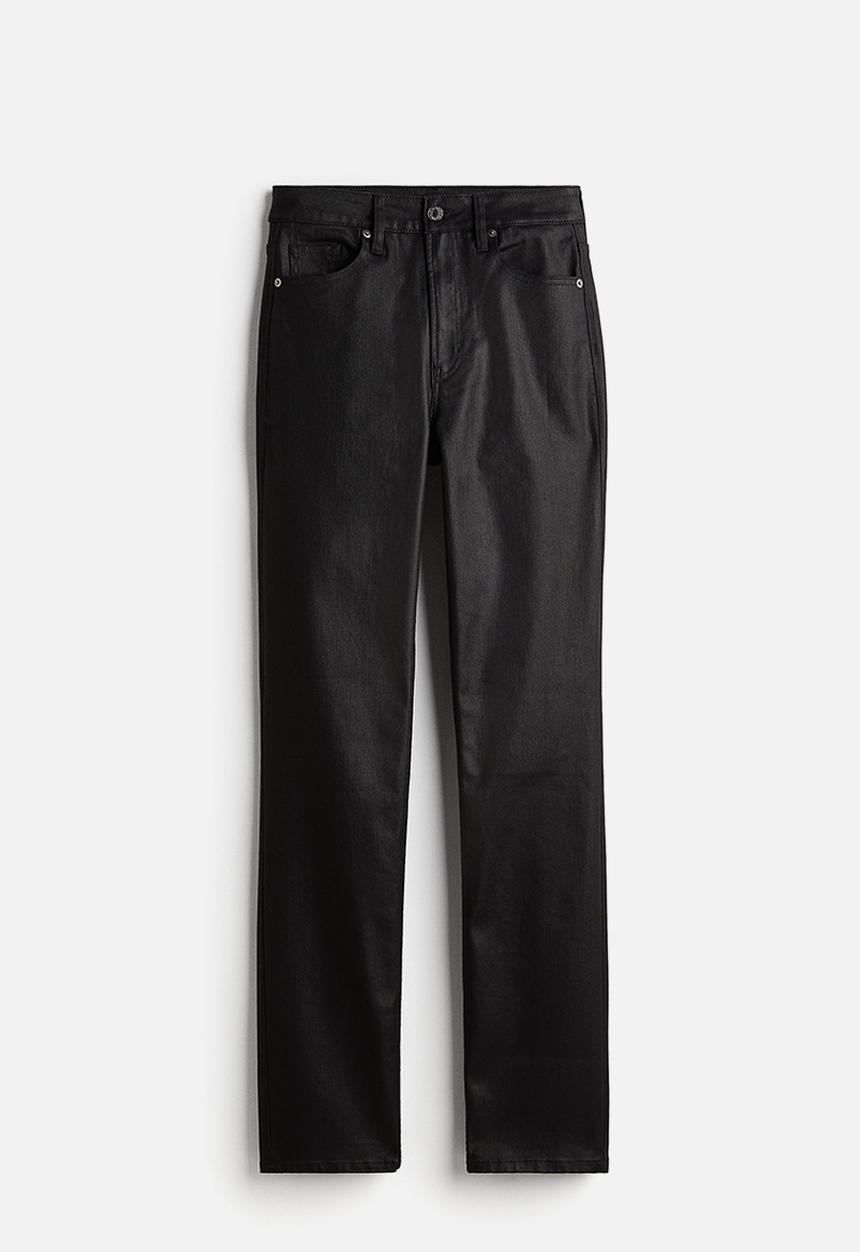 H&M - Slim straight high jeans - black
