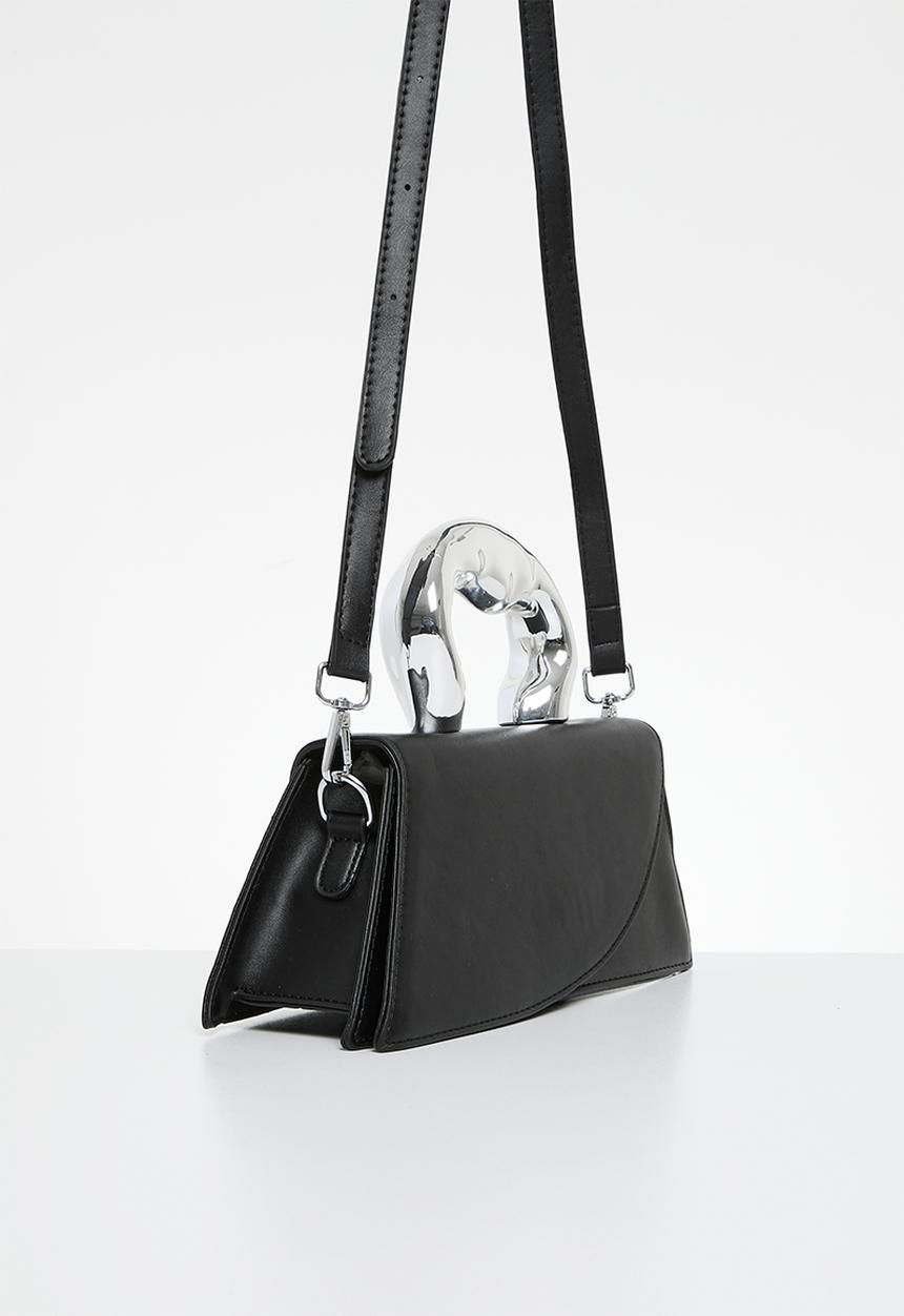 Superbalist - Metal handle crossbody bag - black