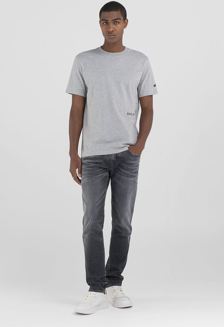 Replay - T-Shirt Regular - Light Grey Melange