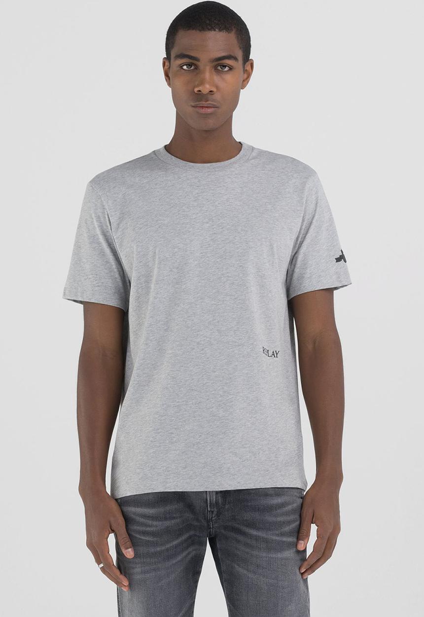 Replay - T-Shirt Regular - Light Grey Melange