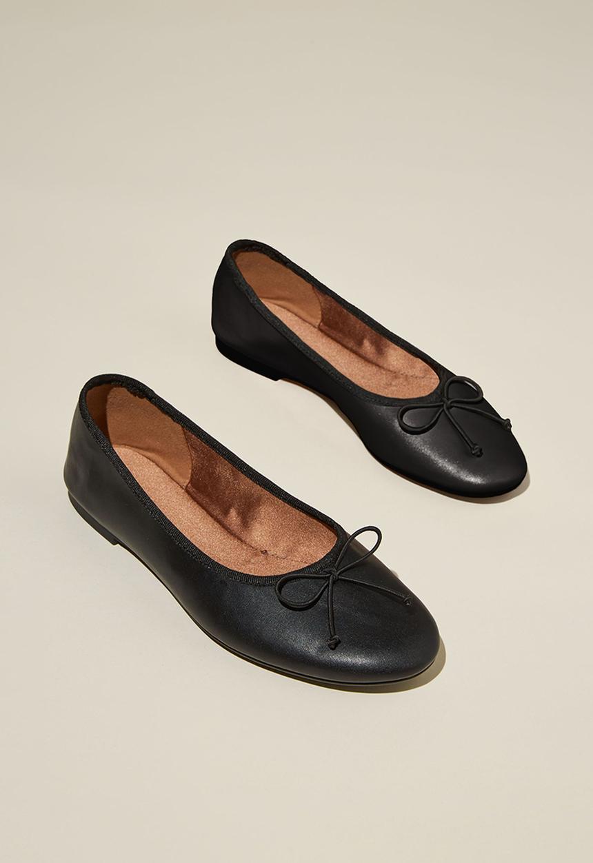 Cotton On - Amy round ballet - black smooth