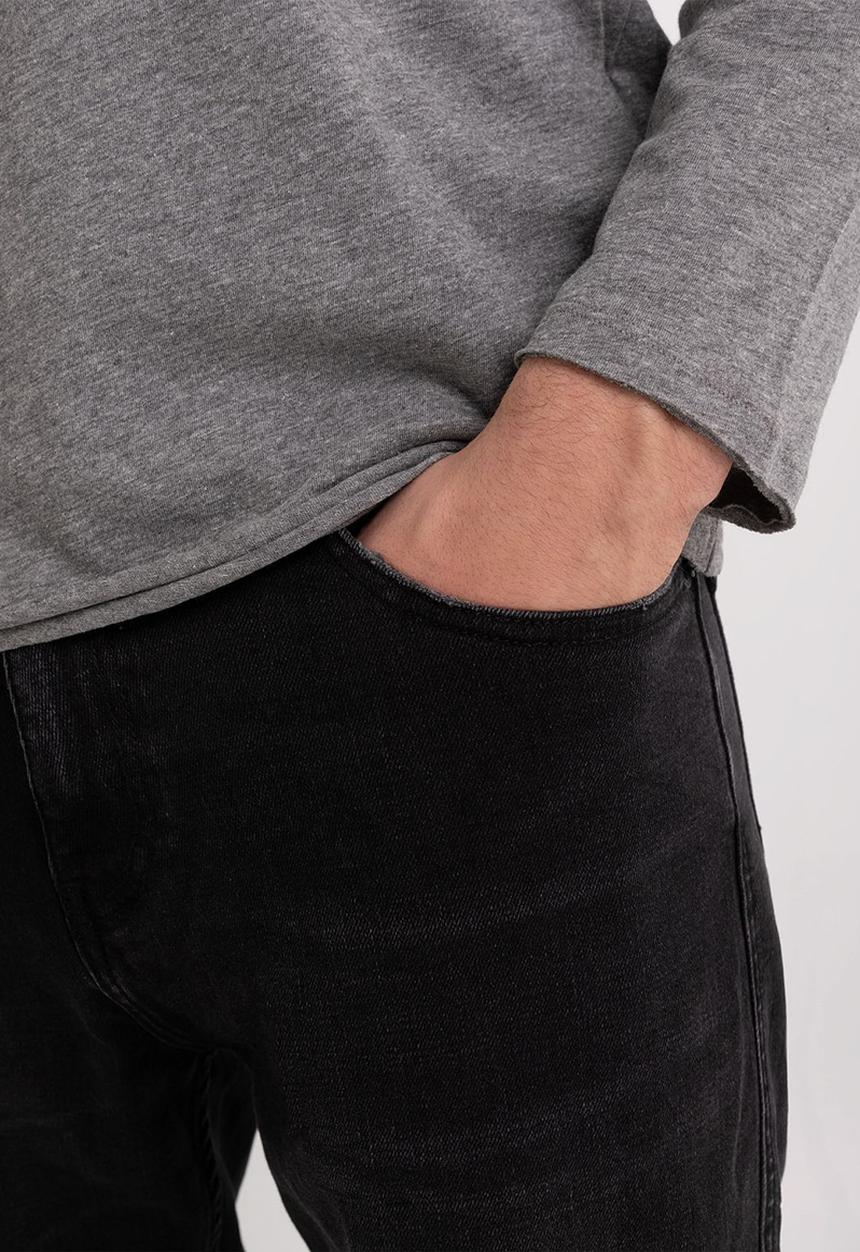 Replay - T-Shirt Manica Lunga Regular - Dark Grey Melange