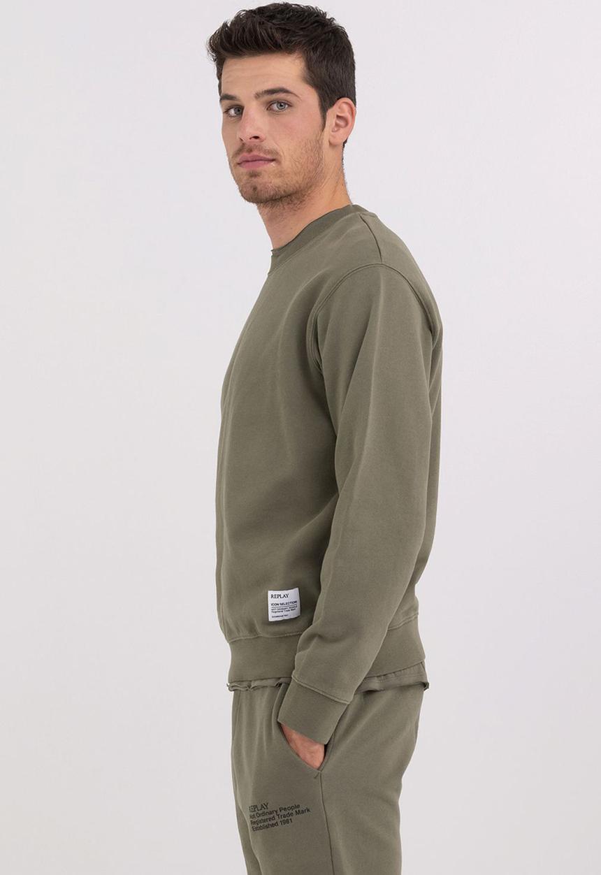 Replay - Felpa Regular - Light Military