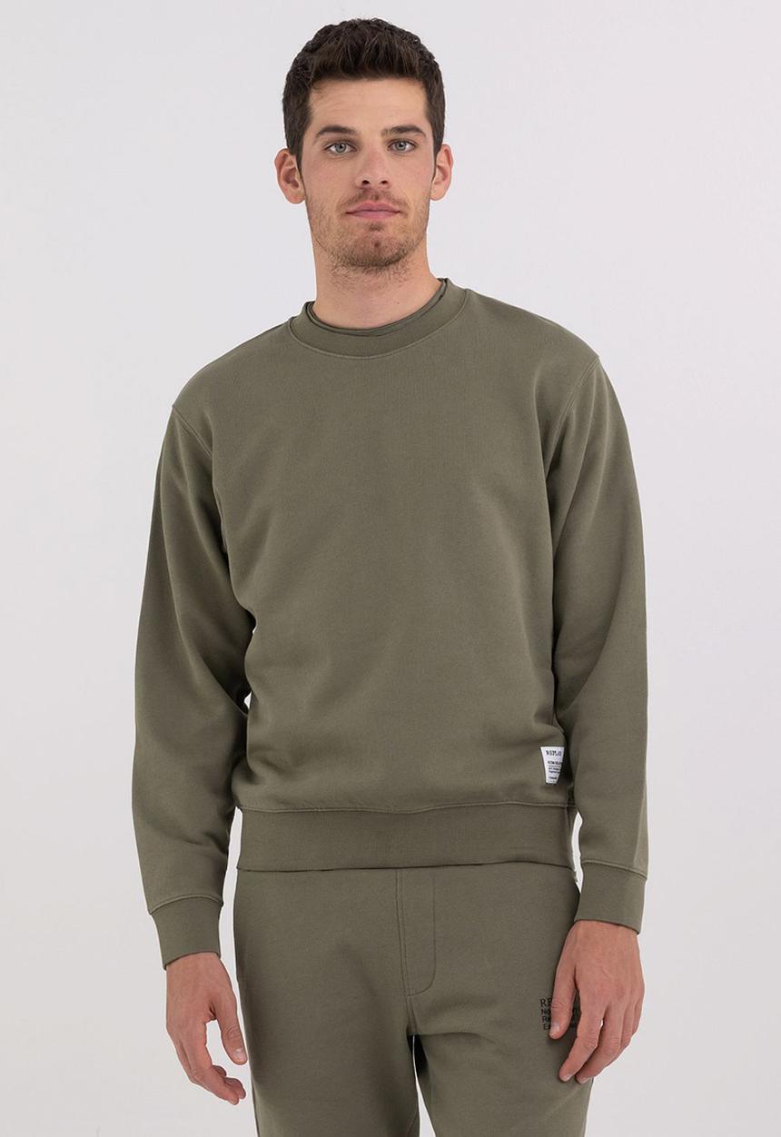 Replay - Felpa Regular - Light Military