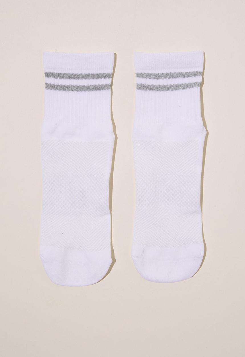 Cotton On - Performance Mid Crew Running Sock - White