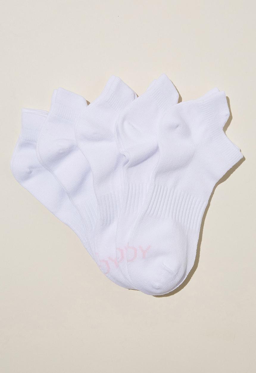 Cotton On - Performance Mid Crew Running Sock - White