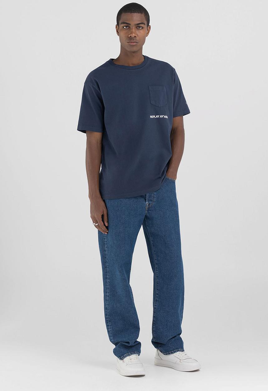 Replay - T-Shirt Relaxed - Blue Denim