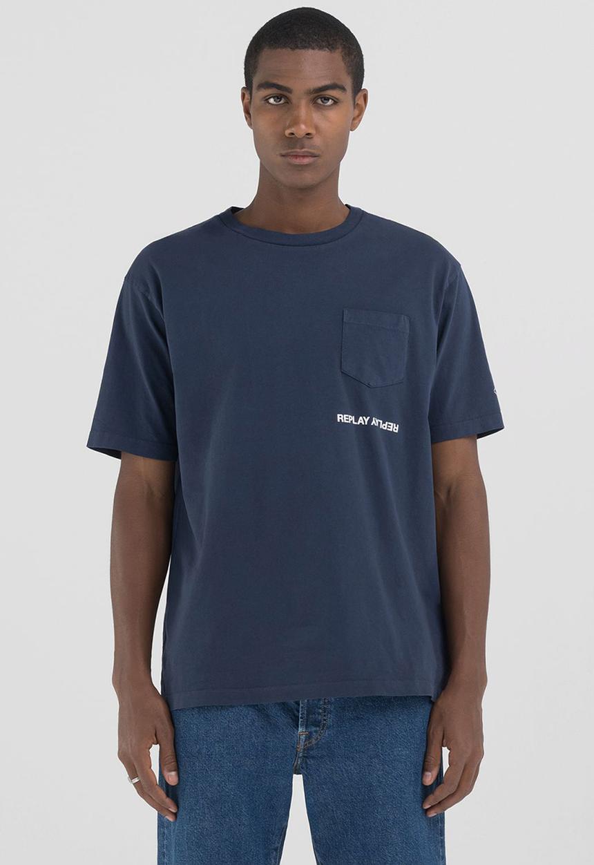 Replay - T-Shirt Relaxed - Blue Denim