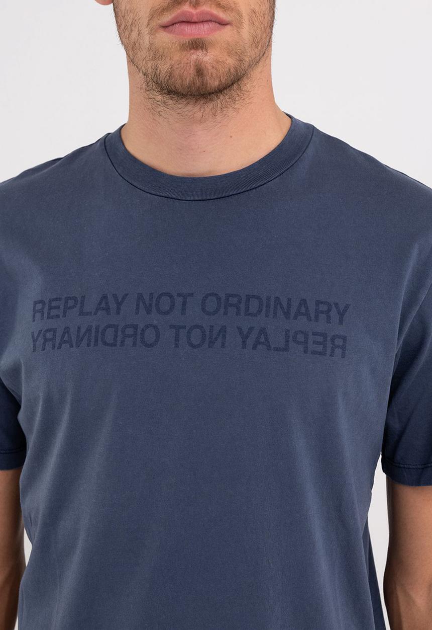Replay - T-Shirt Regular - Light Blue