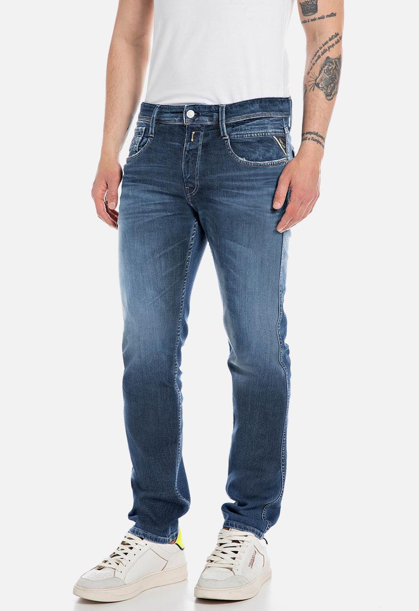 Replay - Anbass Pantalone Slim - Dark Blue