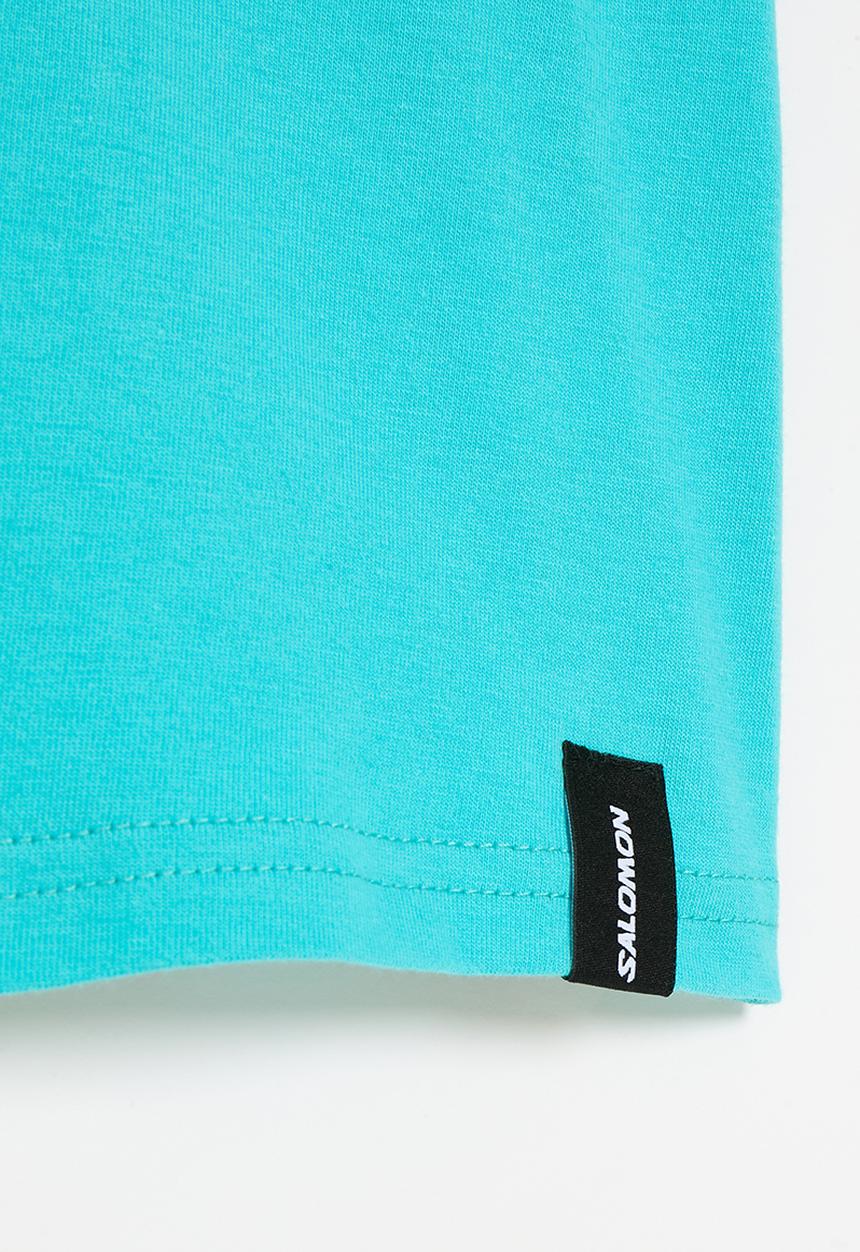 Salomon - Core logo short sleeve tee b - peacock blue