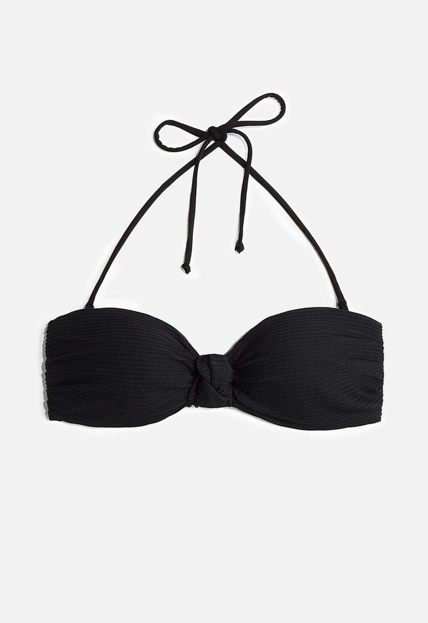 H&M - Padded bandeau bikini top - black