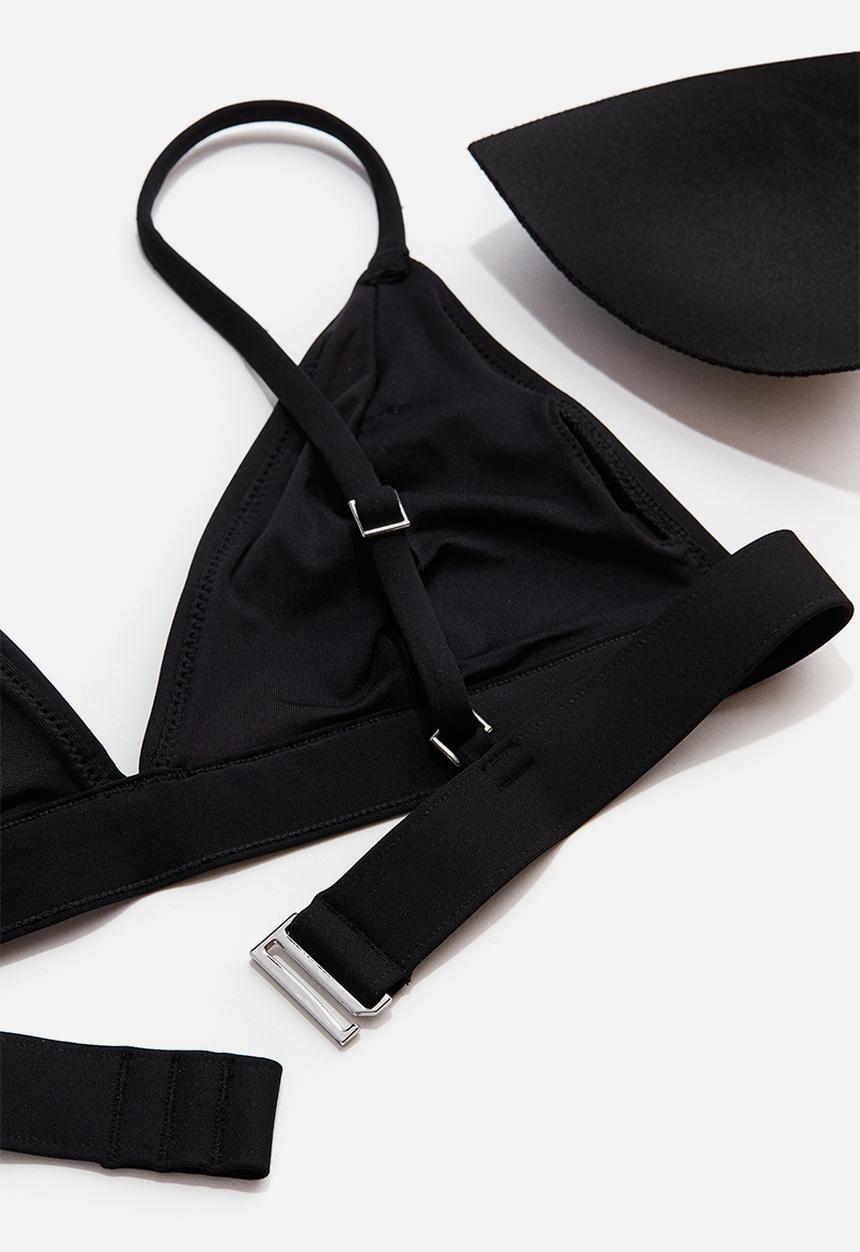 H&M - Padded triangle bikini top - black