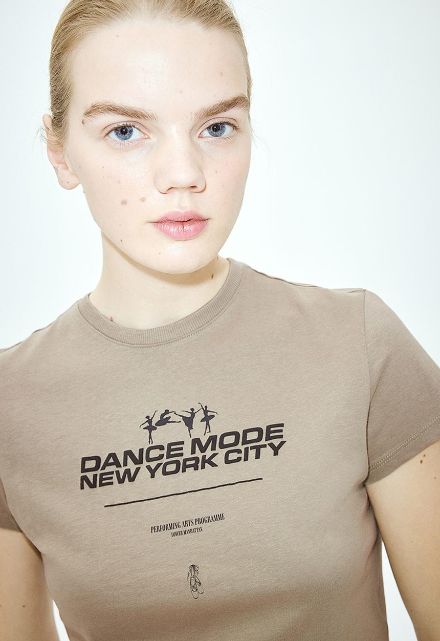 H&M - Printed t-shirt - beige & grey