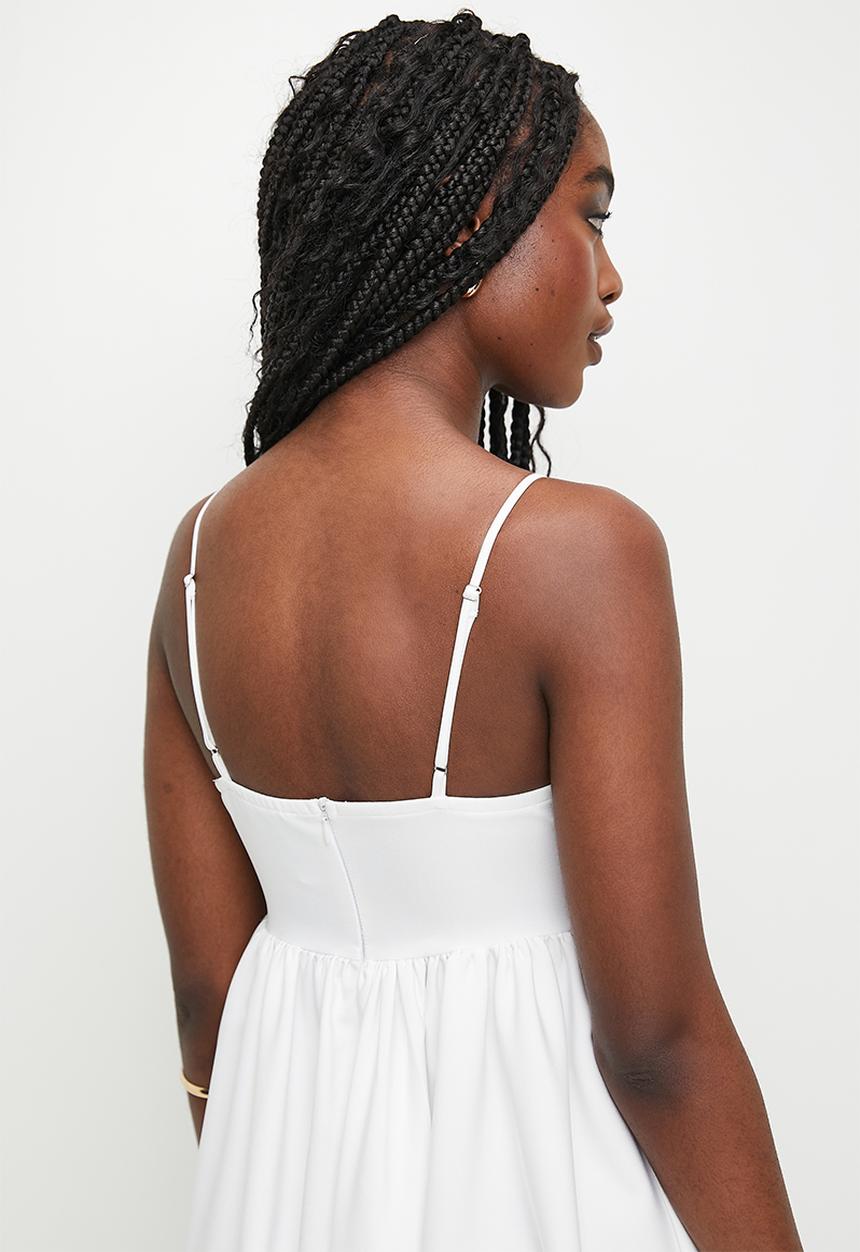 MILLA - Bow Detail Midi Dress - white