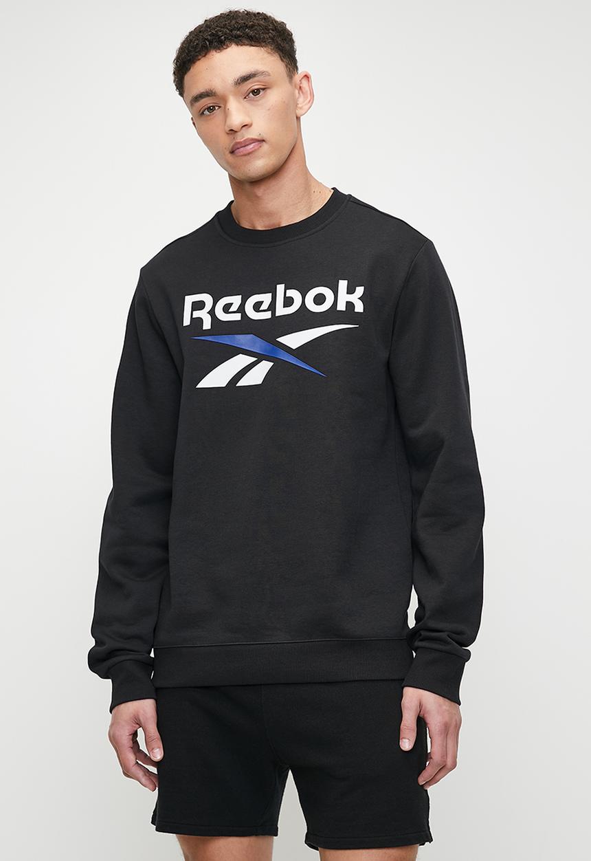 Reebok - Reebok identity big logo fleece crew - black/boundless blue