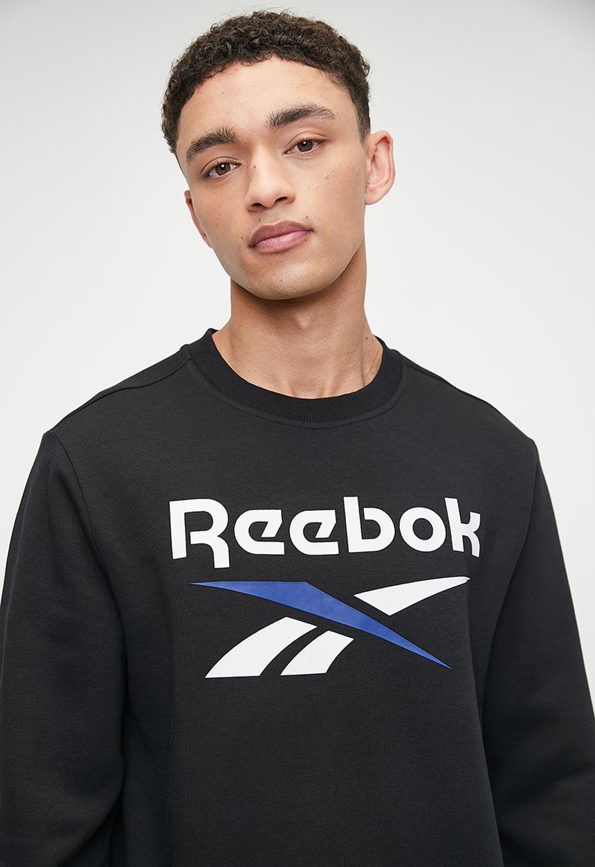 Reebok - Reebok identity big logo fleece crew - black/boundless blue