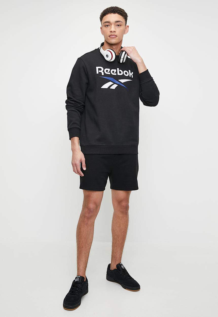 Reebok - Reebok identity big logo fleece crew - black/boundless blue