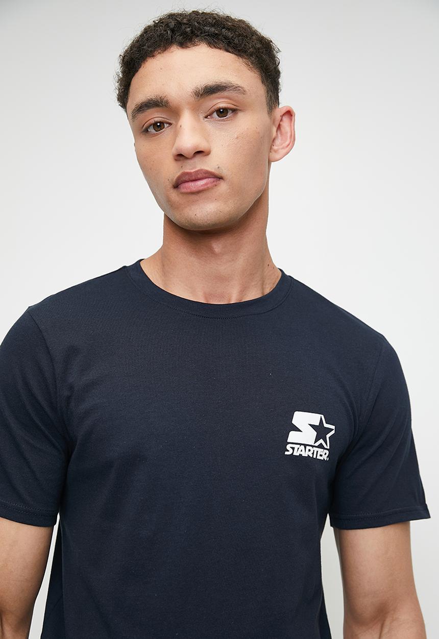 Starter - Starter Round Neck Core Logo Tee - Navy/White