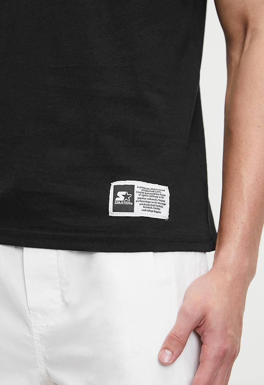 Starter - Starter Round Neck Core Logo Tee - Black/White