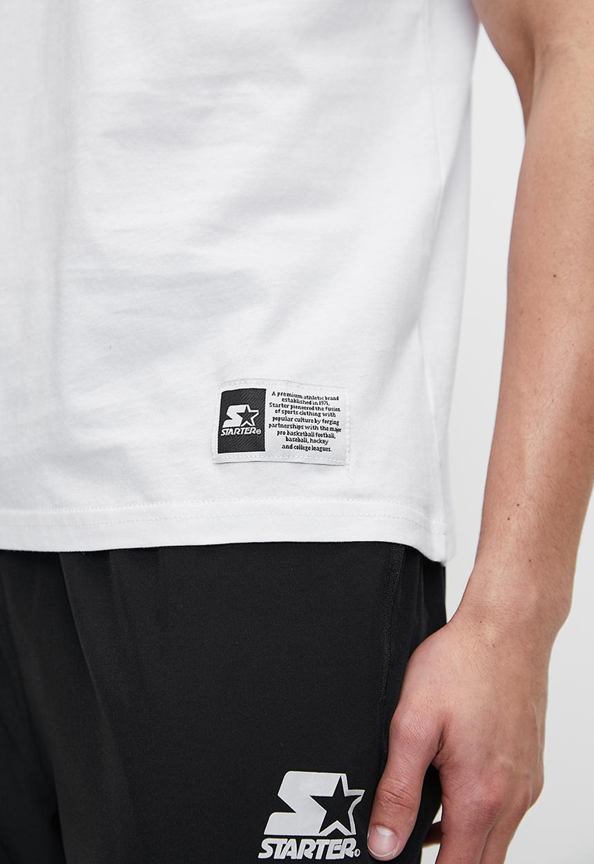 Starter - Starter Round Neck Core Logo Tee - White & Black