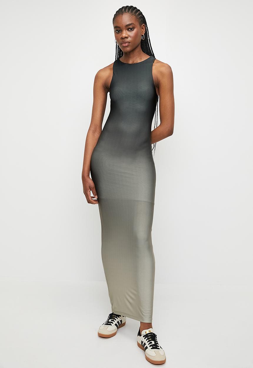 Superbalist - Racer Neck knit column maxi dress - Cafe Latte Ombre