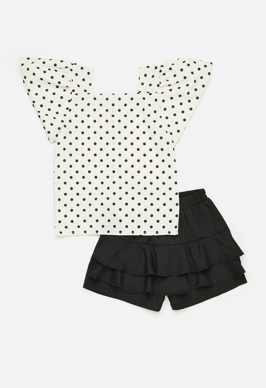 Pop Candy - Top and short set-black & white