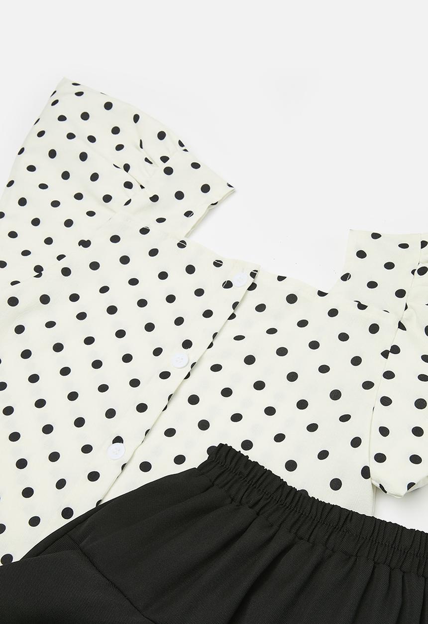 Pop Candy - Top and short set-black & white